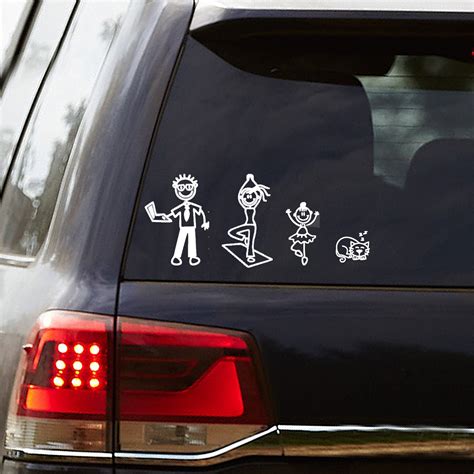 Stick Figure Family Vinyl Decal Car Vehicle SUV Truck Van | Etsy