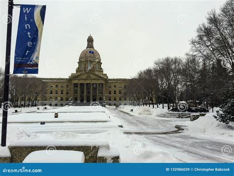 Winter Has Arrived in the Capital City of Alberta Editorial Stock Image - Image of travel ...