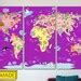 Purple Kids Map Animals World Map World Map for Kids World Map - Etsy
