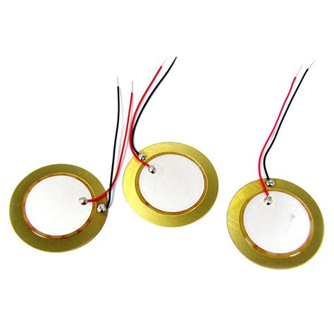 3-pack 25mm Piezoelectric Disk Elements with 2 inch Leads E1L3 | eBay