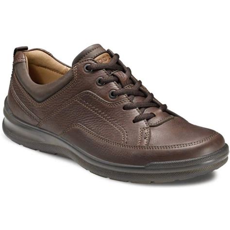 Ecco Beyond Mens Leather Shoes: Brown, Lace-Up: Charles Clinkard