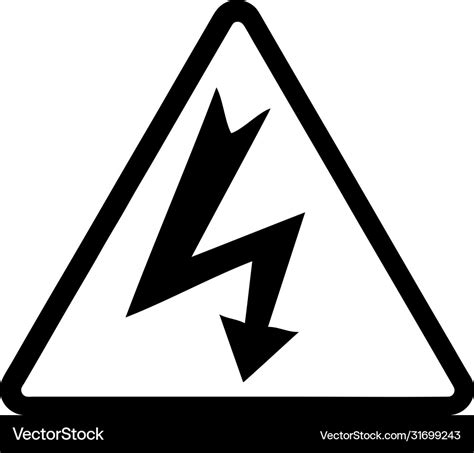 High voltage sign danger symbol Royalty Free Vector Image