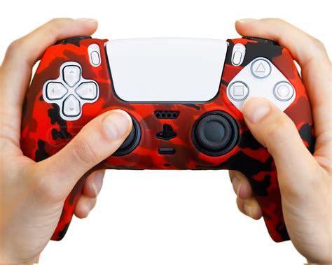 Crimson Red Camo - ProFlex® PS5 silicone controller skin cover case – VGF Gamers