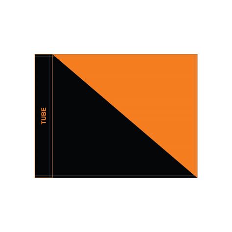 Golf flag, semaphore, black - orange - GolfFlags GbR