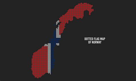 Flag Map of Norway with Halftone Dotted Style 11792859 Vector Art at ...