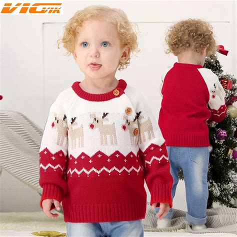 Christmas Deer Knitting Pattern Kids Sweater Baby Boys Sweaters New ...