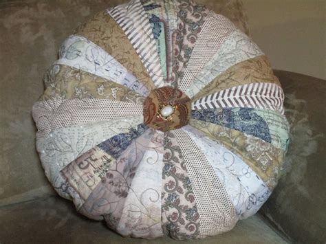 Round Quilted Pillow Large Neutral Color 20 Pillow