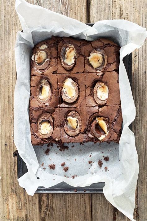 Yummy Cadbury Creme Egg Brownies Recipe | CookBakeEat