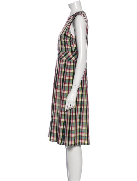 Burberry Plaid Print Midi Length Dress - Clothing - BUR196743 | The ...