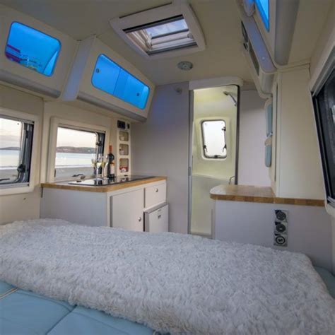 Inside the Barefoot - Barefoot Caravans in 2022 | Caravan interior, Vintage camper remodel ...