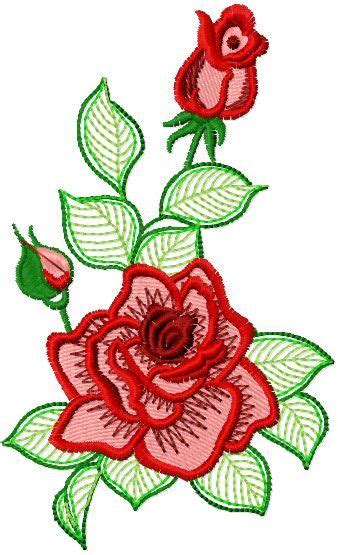 Rose lace free embroidery design 30 - Flowers free machine embroidery designs - Machine ...