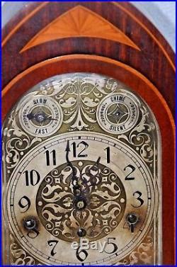 Mahogany Kienzle German Antique Westminster Chime Mantel Clock