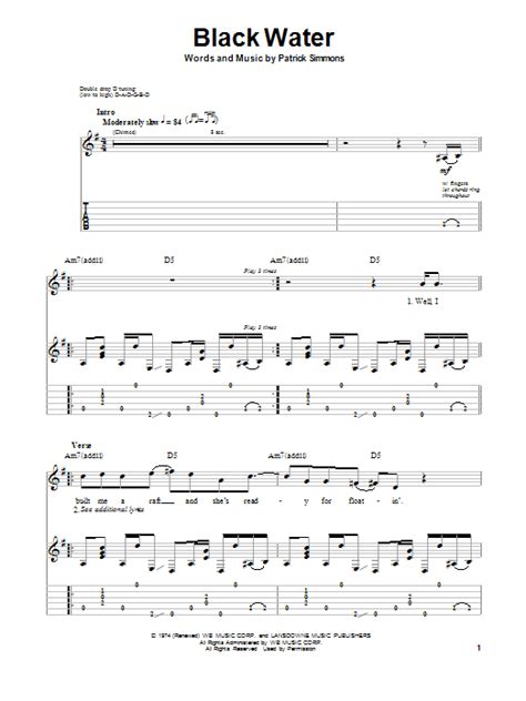 Black Water by The Doobie Brothers - Guitar Tab Play-Along - Guitar Instructor