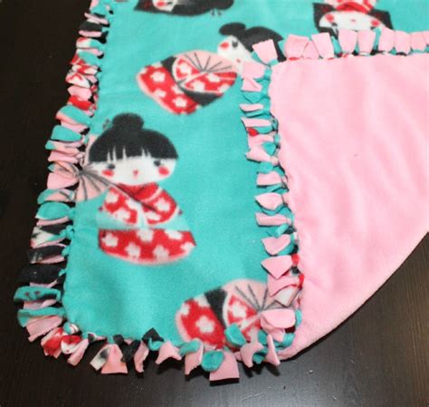 Tie Blanket Ideas - Fleece Blanket Sew Diy Blankets Tie Patch Projects ...