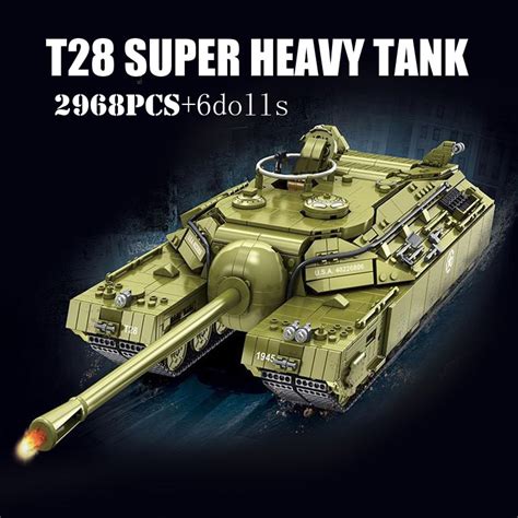 US T28 Super Heavy Tank - 2968 Pieces - BrickArmyToys