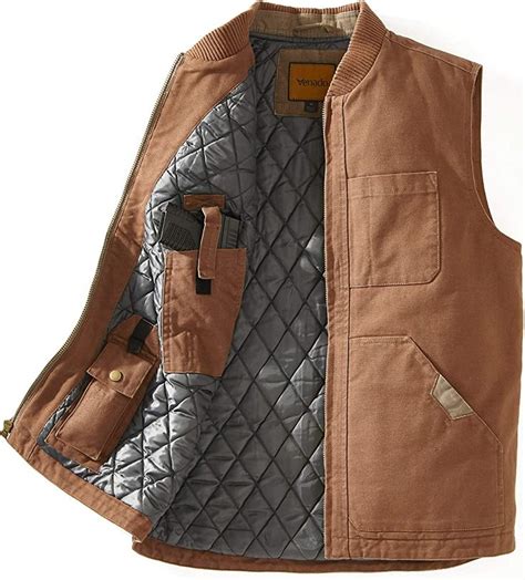 Amazon.com: Venado Concealed Carry Vest for Men - Heavy Duty Canvas ...