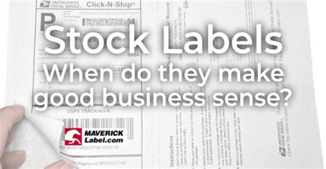 When Do Stock Labels Make Sense? - MaverickLabel Blog | Inkjet labels, Printing labels, Business ...