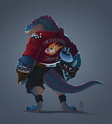 Dino Biker Rex, Guillermo de Abajo Mohedano on ArtStation at https://www.artstation.com/artwork ...