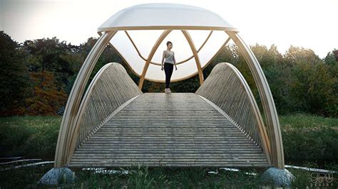 Bridge made of bamboo – visualization and design on Behance