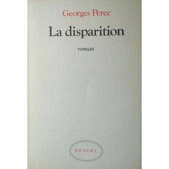 La Disparition - Georges Perec - Achat Livre | fnac