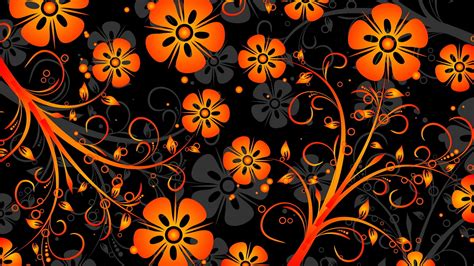 orange, Flowers, Texture, Vector, Abstract Wallpapers HD / Desktop and Mobile Backgrounds