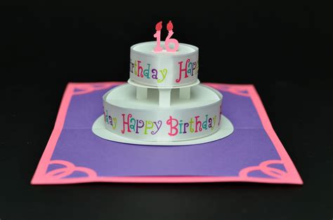 pop up birthday cards Birthday pop up card: square cake tutorial | Card ...