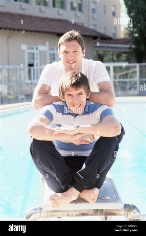 England footballer Peter Beardsley relaxes by the pool at the Broadmoor ...