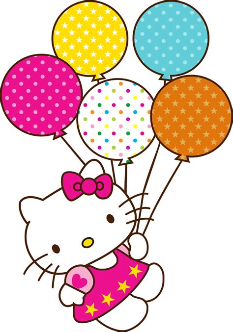 birthday hello kitty balloon - Clip Art Library