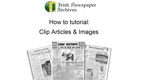 How To Tutorial - Clipping Articles & Photographs - YouTube