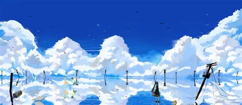 Blue Sky Anime Wallpapers - Top Free Blue Sky Anime Backgrounds - WallpaperAccess