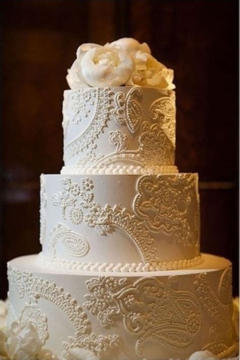 40 Lace Wedding Cake Ideas - Weddingomania