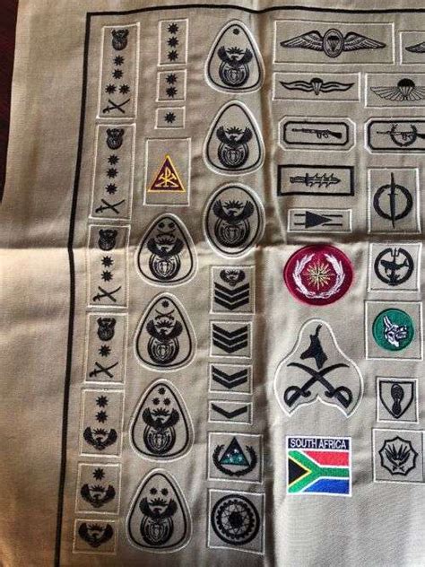 South African Army - SANDF COMPLETE BADGE AND RANK SET was listed for ...