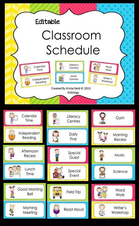 Editable Classroom Schedule! | Classroom schedule, Preschool classroom ...