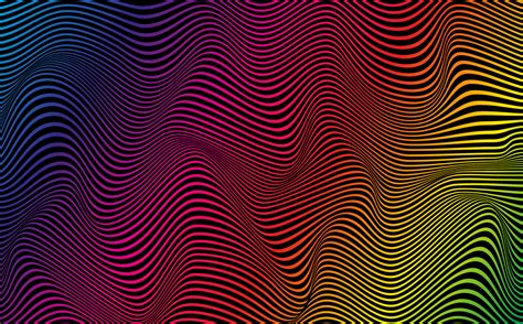 Psychedelic lines. Abstract pattern. Texture with wavy, curves stripes ...