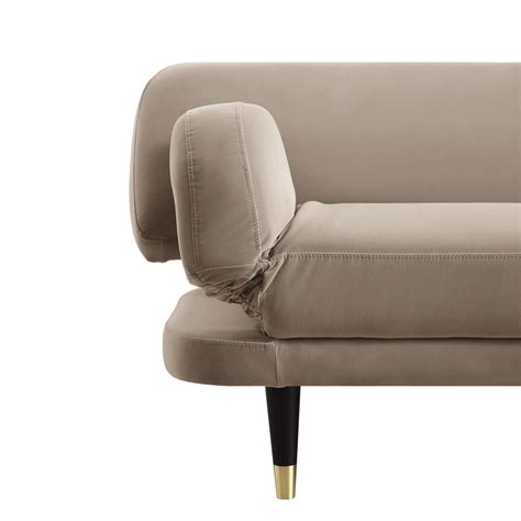 Solna 2-Seater Sofa Bed, Mink Velvet | daals