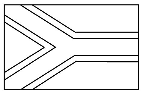 Mewarnai Gambar: Mewarnai Gambar Sketsa Bendera Negara Afrika Selatan