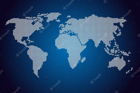 Premium Vector | Dotted world map vector illustration