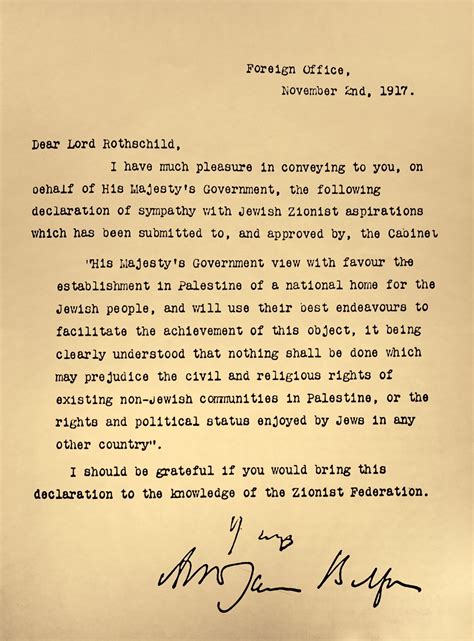 10 Fantastic The Balfour Declaration Of 1917 Supported The Idea Of A 2024