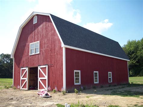 30' x 54' | Gambrel style, Gambrel barn, Red barn house