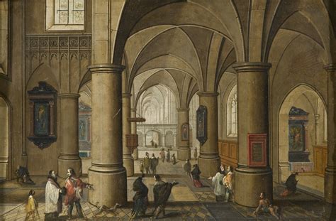 Interior of a Gothic Church by Pieter Neeffs the younger - Artvee