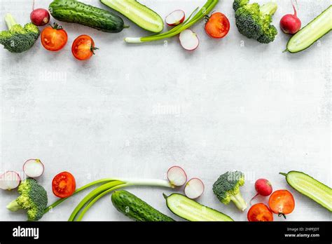 Colorful vegetables background. Food cooking banner top view Stock Photo - Alamy