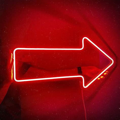 Direction Arrow LED Neon Sign Navigation Arrow Wall Decor for - Etsy | Neon signs, Arrow wall ...