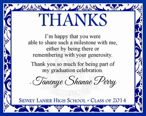 Printable Thank You Graduation Cards