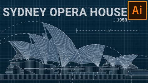 Blueprint Drawing in Illustrator | Wednesday Wonders #5: Sydney Opera House - YouTube