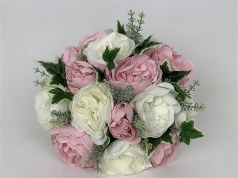 Artificial Brides Bouquet Bridal Posy Peonies