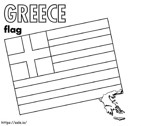 Greece Flag coloring page