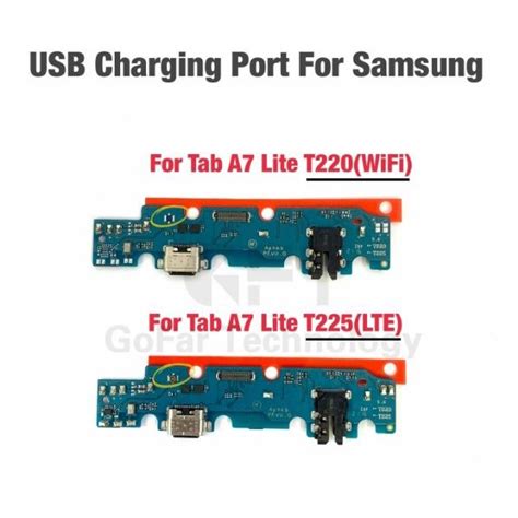 For Samsung Galaxy Tab A7 Lite SM-T225 SM-T220 T220 T225 Charging Port Board Tablet PC Flex ...