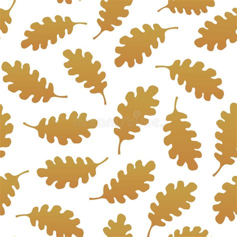 Oak Tree Leaves Seamless Pattern Texture Stock Vector - Illustration of ...