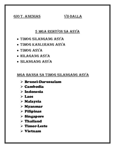 (DOC) Gio t. anenias vii-dalla 5 MGA REHIYON SA ASYA