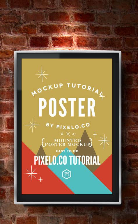 Wall Mounted Poster Frames Mockup